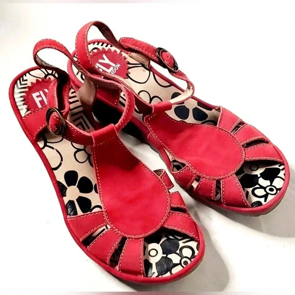 London Fly Shoes - Fly London P500384022 Rubi Strap Sandal Shoe Sz  37 Euro 7 /7.5 US
